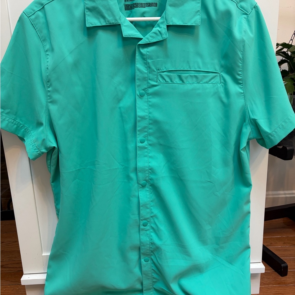 All in Motion Men's Teal Button Down Shirt